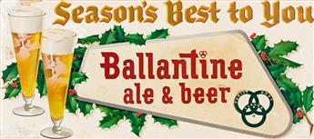 JOHN C. DAMRON (1903-1989) Seasons Best to You / Ballantine ale & beer. [ADVERTISING / BEER / CHRISTMAS]